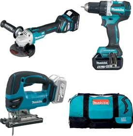 Makita DLX3152TX1 Combo Kit Akku-Maschinenset inkl. Tasche + 2 Akkus 5.0Ah