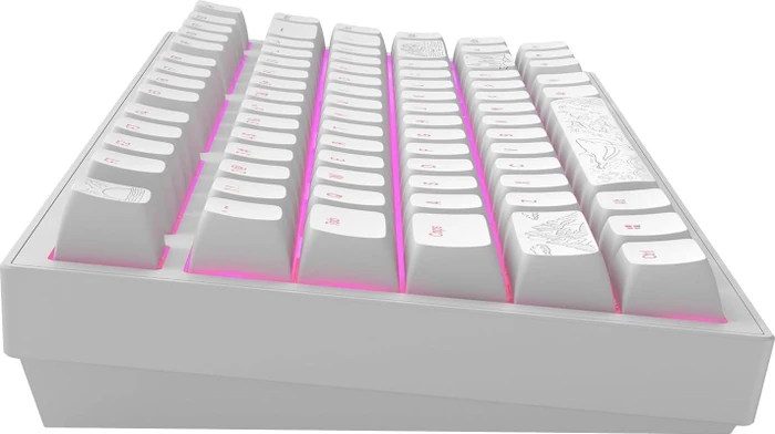 Dark Project ALU81A Terra Nostra Gaming Keyboard, weiß, LEDs RGB, g3ms Moonstone, USB, US