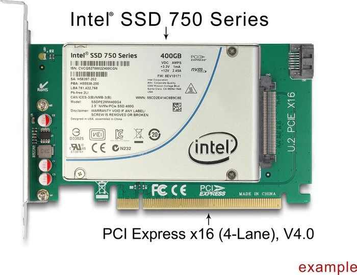 DeLOCK PCIe 4.0 x16 -> U.2 2.5"