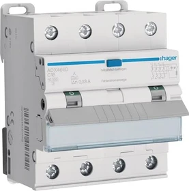 Hager Fehlerstrom-Leitungsschutzschalter 4P 10kA C-16A 30mA Typ A