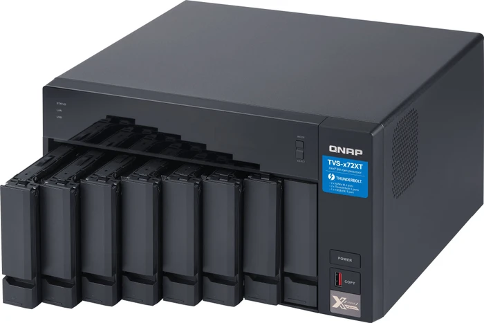 QNAP QuTS hero TVS-872XT-i7-16G, 16GB RAM, 1x RJ-45 10GBase-T, 2x RJ-45 1000Base-T
