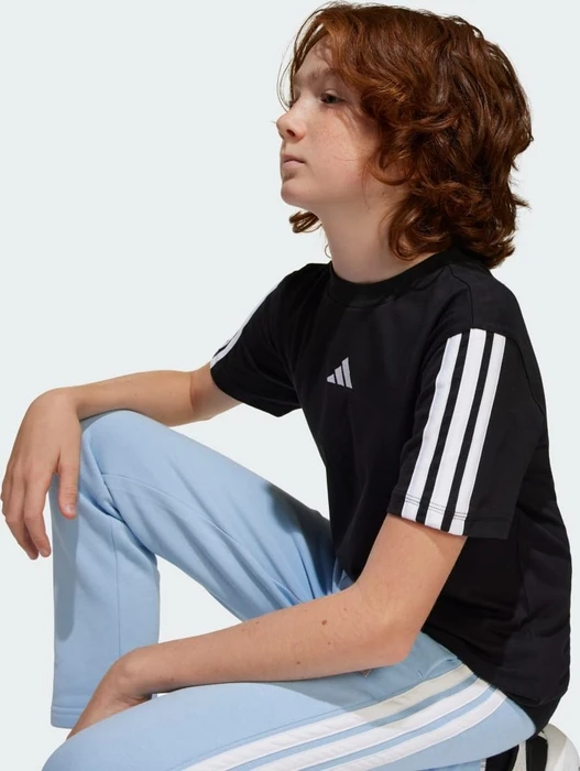 adidas Essentials T-Shirt kurzarm schwarz/weiß (Junior)