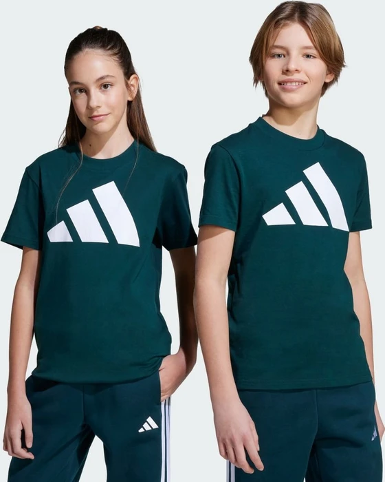 adidas Essentials T-Shirt kurzarm aurora ivy/white (Junior)