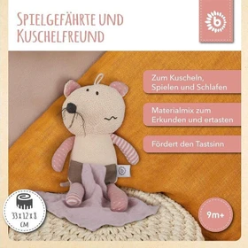 Bieco Kuscheltier mit Schmusetuch Maus 33cm