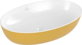 Villeroy & Boch Artis Aufsatzwaschbecken 610x410x130mm, ohne Hahnloch, ohne Überlauf, indian summer