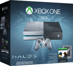 Microsoft Xbox One - 1TB Halo 5: Guardians Limited Edition Bundle silber/grau/blau