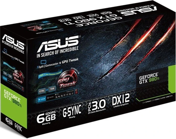 ASUS GeForce GTX 980 Ti, GTX980TI-6GD5, 6GB GDDR5, DVI, HDMI, 3x DP