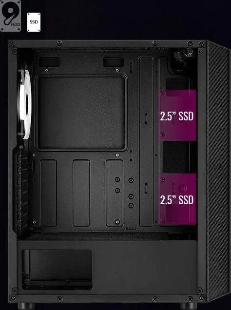 AeroCool Hive FRGB, inkl. 1x Lüfter, Glasfenster