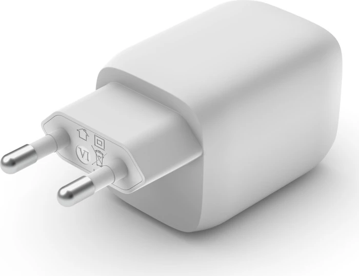 Belkin BoostCharge Pro USB-C-GaN-Ladegerät mit zwei Anschlüssen und PPS (65W) weiß