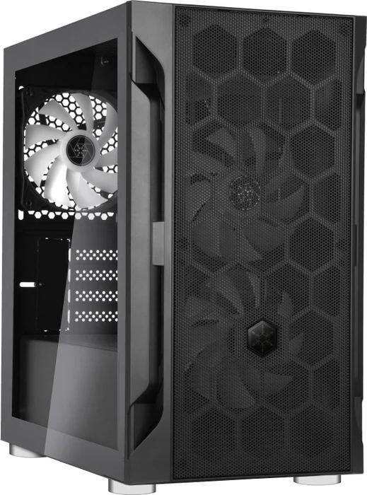 SilverStone Fara H1M Pro, schwarz, Glasfenster