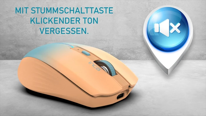 Inca IWM-511RT Wireless Mouse orange/blau, USB/Bluetooth