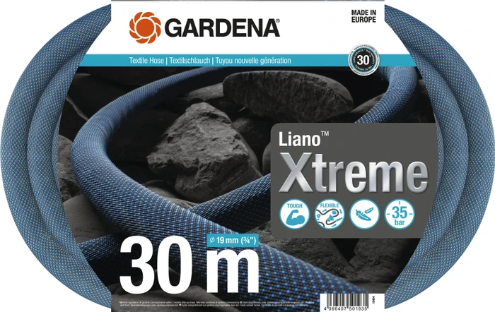 Gardena Textilschlauch Liano Xtreme Gartenschlauch 19mm, 30m