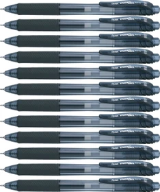 Pentel EnerGel X BLN105 0.5mm/0.25mm Gelroller schwarz/transparent, 12er-Pack