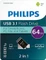 Philips USB-Flashlaufwerk mit Zweifach-Stecker 64GB, USB-A + USB-C, USB 3.2 Gen 1×1 Vorschaubild