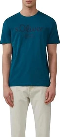 s.Oliver Logo-Print T-Shirt kurzarm petrol (Herren)