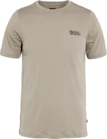 Fjällräven Abisko Wool Logo Funktionsshirt kurzarm light fossil (Herren)