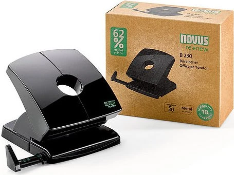 Novus B 230 re+new nachhaltiger Bürolocher, schwarz