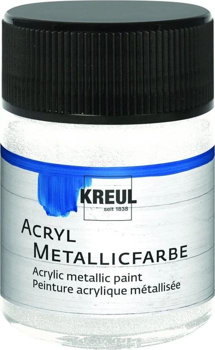 Kreul Acryl Metallicfarbe, perlmuttweiß, 50ml (77579)