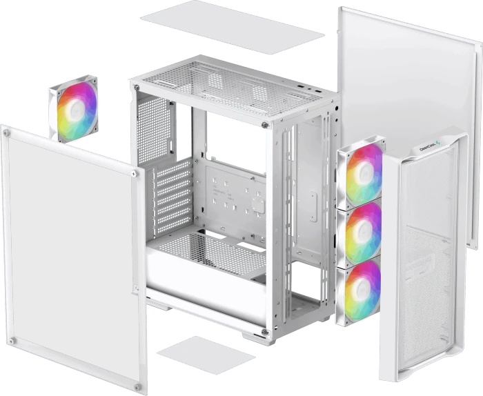DeepCool CC560 Mesh [V2], weiß, Glasfenster