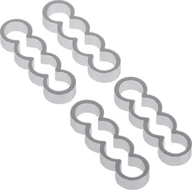 Alphacool Eiskamm Alu X4 Flat Kabelkamm 4mm, silber, 4er-Pack