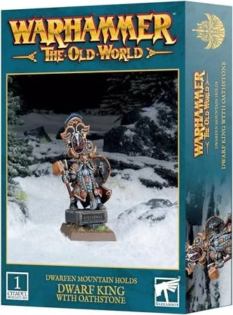 Games Workshop Warhammer The Old World - Dwarfen Mountain Holds - Dwarf King With Oathstone