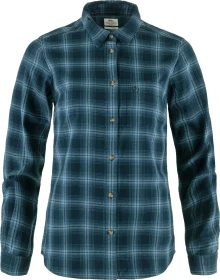 Fjällräven Övik Flannel Hemd langarm dark navy/indigo blue (Damen)