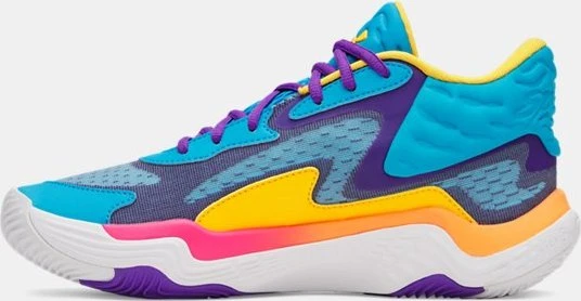 Under Armour Spawn 7 Mid capri/campus gold/dark navy blue