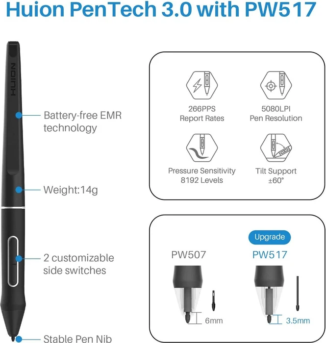 Huion Kamvas 16 (2021), Cosmo Black