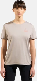 Odlo Ascent Sun Sea Mountains Funktionsshirt kurzarm silver cloud melange (Damen)