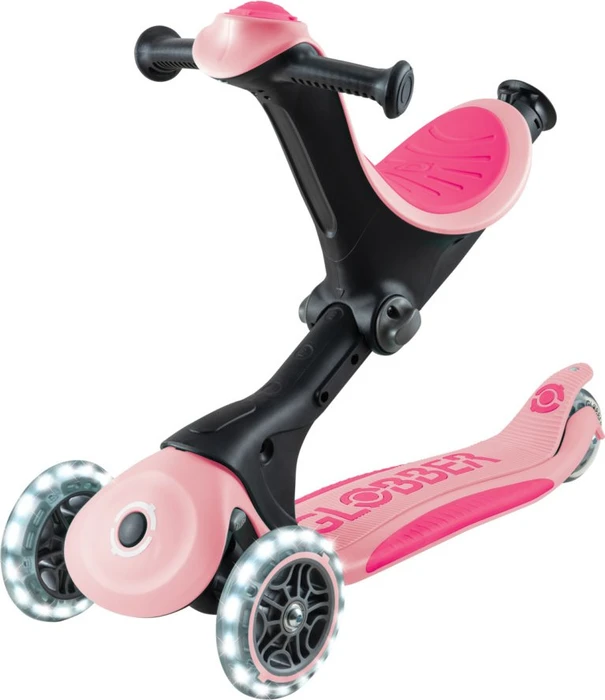 Globber Go Up Deluxe Lights Kickboard pastel pink