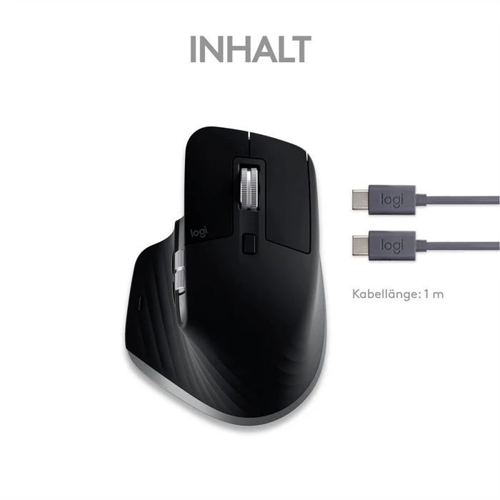 Logitech MX Master 3S for Mac Space Grey, Logi Bolt, USB/Bluetooth