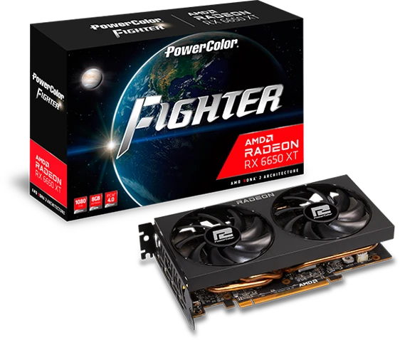 PowerColor Fighter Radeon RX 6650 XT, 8GB GDDR6, HDMI, 3x DP