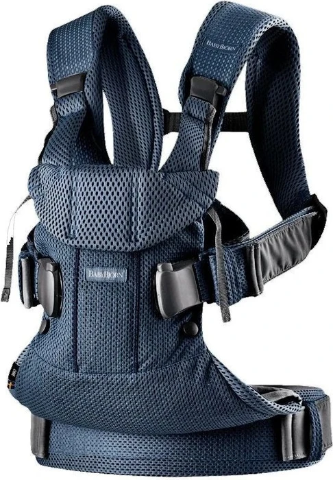 BabyBjörn One Air Babytrage mesh marine blau