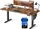 Songmics elektrisch höhenverstellbarer Sitz-Steh-Schreibtisch 180x80cm braun/schwarz (LSD138K01)