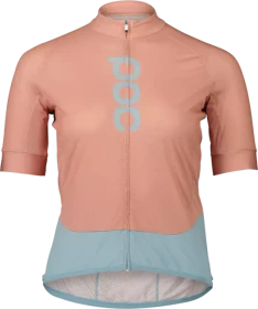 POC Essential Road Logo Trikot kurzarm rock salt/mineral blue (Damen)