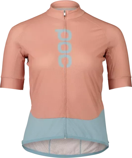 POC Essential Road Logo Trikot kurzarm rock salt/mineral blue (Damen)