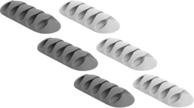 DeLOCK Kabelhalter mit 5 Durchführungen Set, 6 Stück