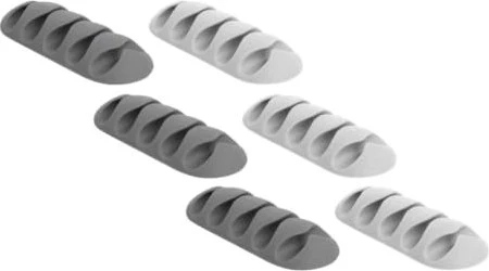 DeLOCK Kabelhalter mit 5 Durchführungen Set, 6 Stück