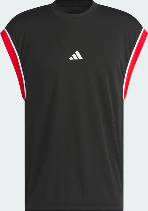 adidas Basketball All-World Sleeveless Funktionsshirt ärmellos schwarz/rot (Herren)