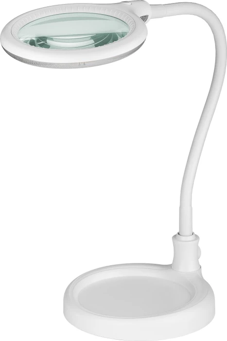 Wentronic Goobay LED-Stand-/Klemm-Lupenleuchte, 6W, 1.75x, 3 Dioptrien weiß