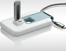 Belkin USB 2.0 Plus Hub 7-port weiß/blau