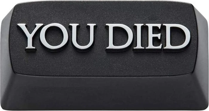 Zomoplus Keycap YOU DIED, Aluminium, silber/schwarz, 1 Taste