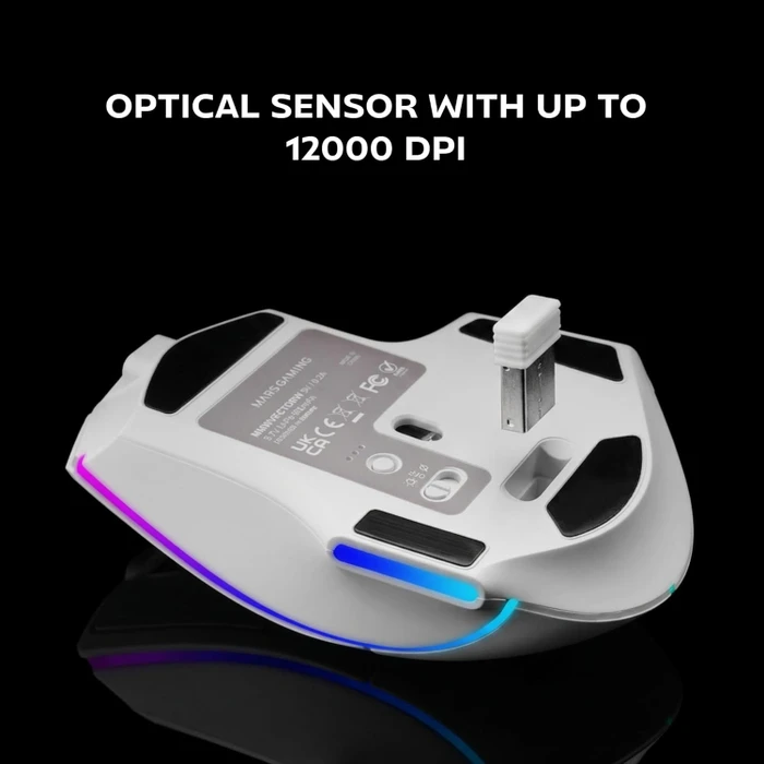 Mars Gaming MMW-VECTOR Tri-Mode Wireless weiß, USB/Bluetooth