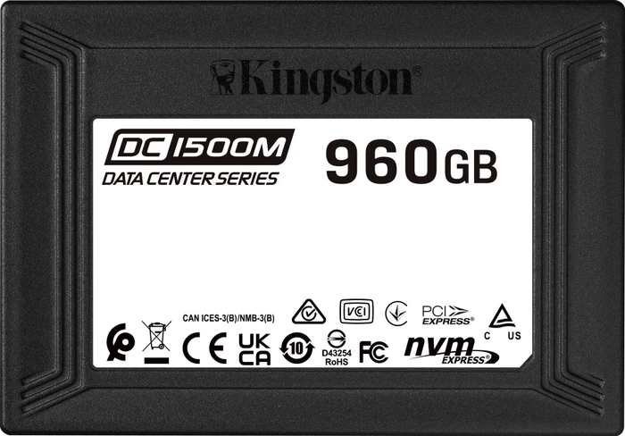 Kingston DC1500M Data Center Series Mixed-Use SSD - 1DWPD 960GB, 2.5" / U.2 / PCIe 3.0 x4