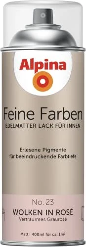 Alpina Farben Feine Farben Sprühlack No. 23 Wolken in Rosé innen graurosé edelmatt, 400ml