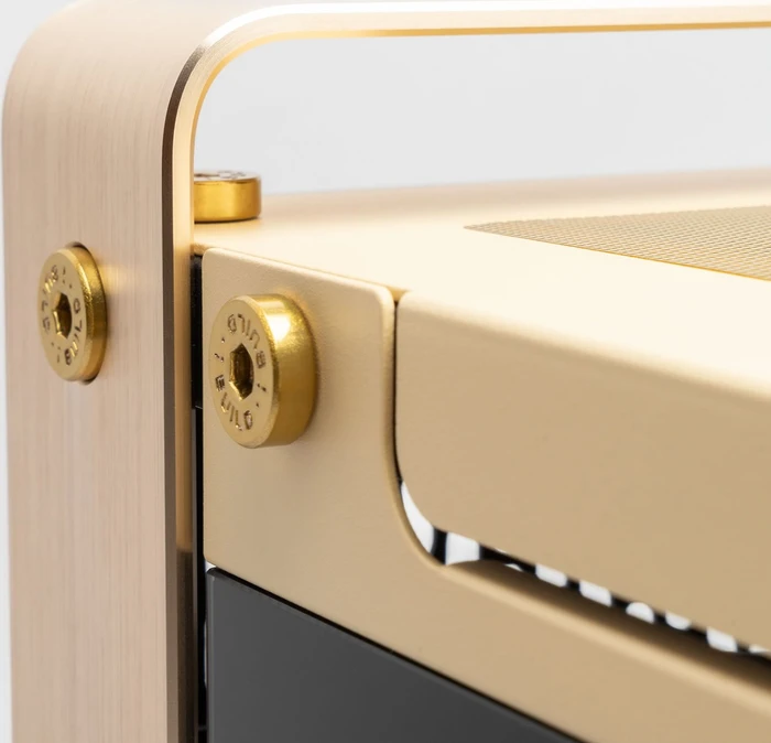 In Win Dubili Champagne Gold, vormontiert, gold, Glasfenster