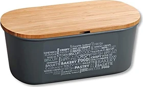 Kesper Brotkasten mit Bambusdeckel grau