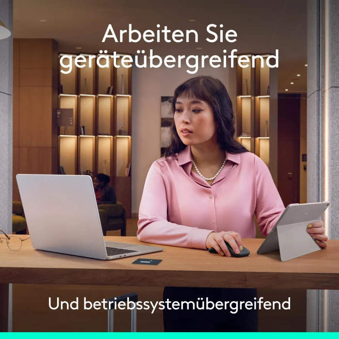 Logitech Mobi Fold for Business Graphite, dunkelgrau, Logi Bolt, USB/Bluetooth