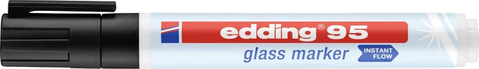edding 95 Glasmarker schwarz, 3er-Pack