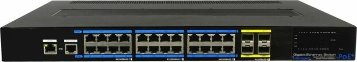 Allnet SG84 Rackmount Gigabit Smart Switch, 24x RJ-45, 4x SFP+, 350W PoE+